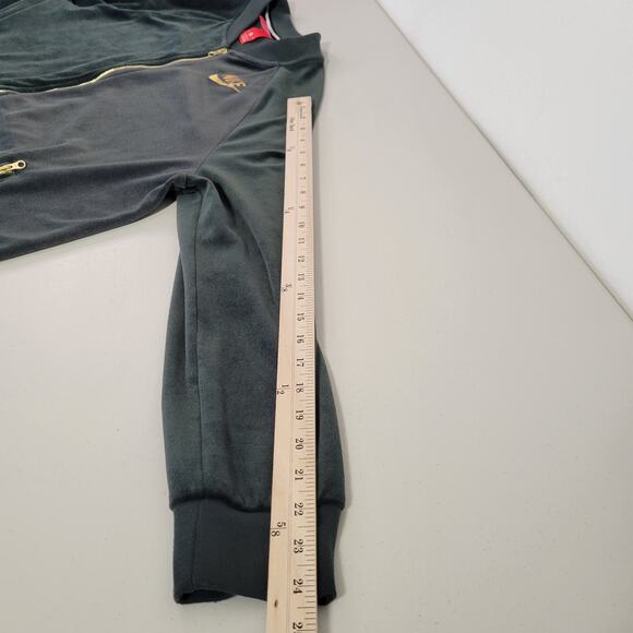 Nike Velour Track Jacket Gold Logo Full Zip Emerald Green Women's 2X‎ - Picture 7 of 9